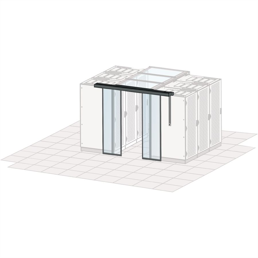SCHROFF Aisle Containment Sliding Door, Automatic, 1200W, RAL 7021