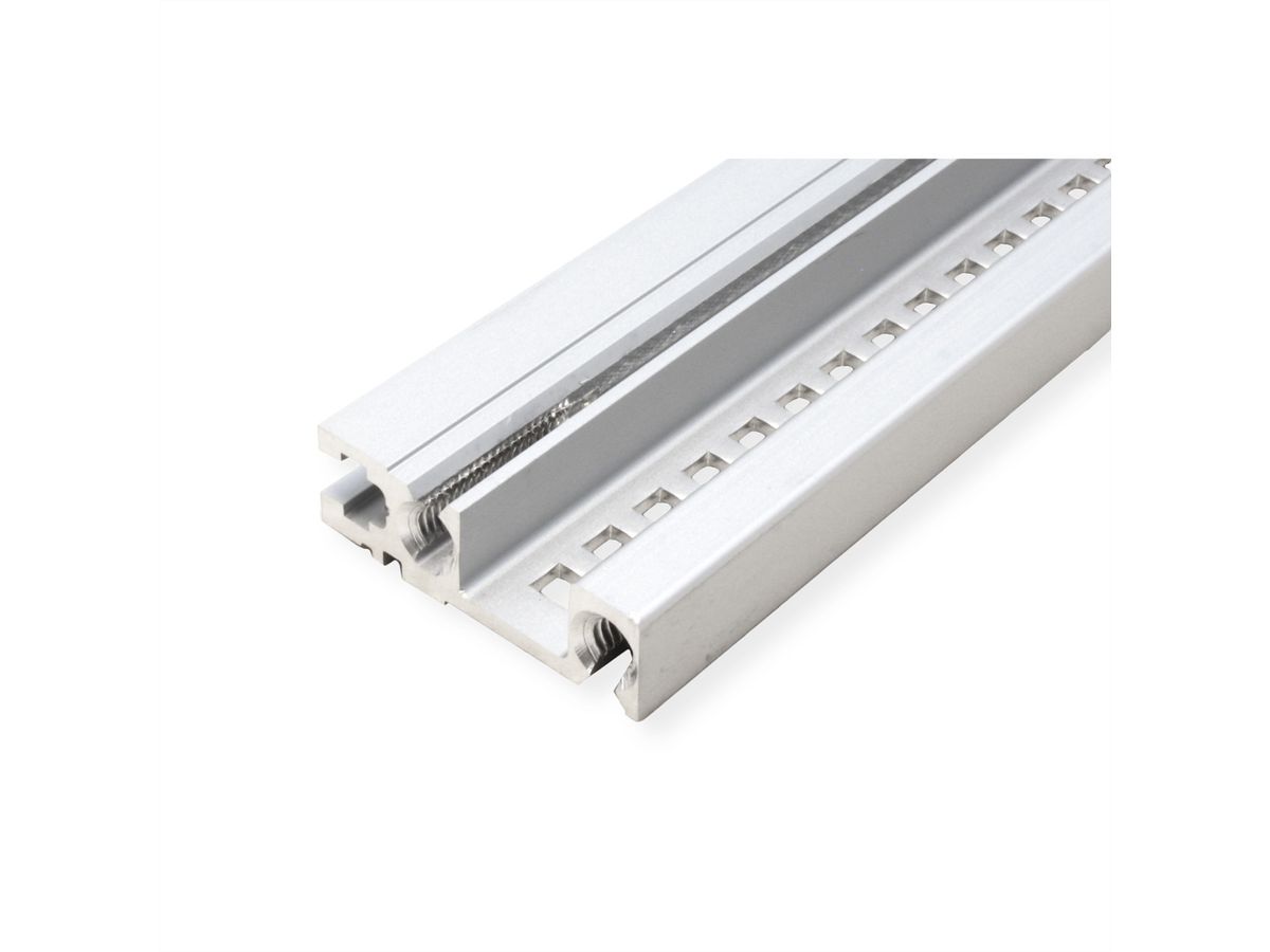 SCHROFF Horizontal Rail, Rear, Type H-ST, Heavy, Standard, 63 HP
