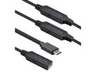 ROLINE USB 3.2 Gen 1 Actieve Repeater kabel, Type A - C, zwart, 20 m