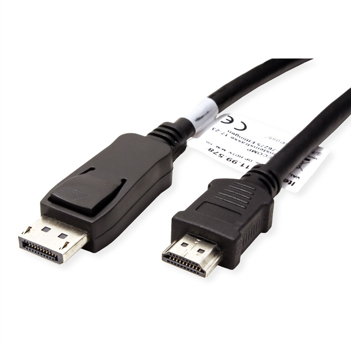 VALUE DisplayPort Cable, DP - HDTV, M/M, black, 1 m