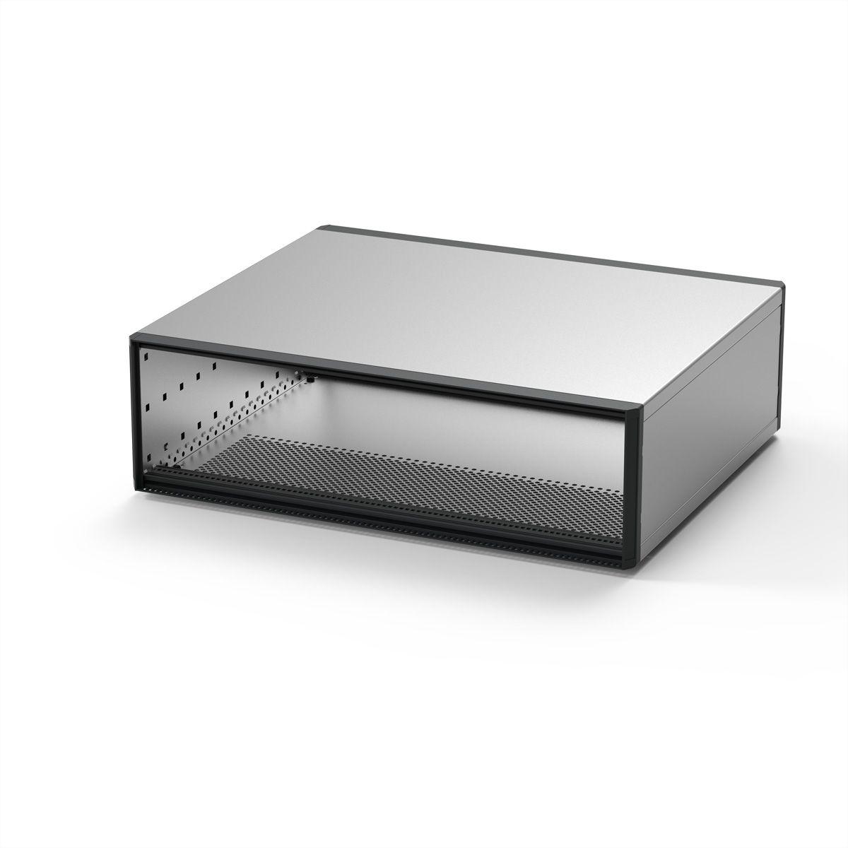 SCHROFF RatiopacPRO, Desktopbehuizing, achteraf aan te brengen afscherming, Front Trim, 3 HE, 84 HP, 375 mm