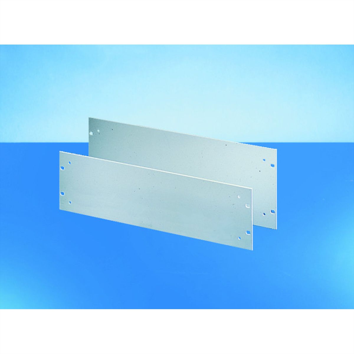 SCHROFF 19" voorpaneel met gaten voor handgrepen, 1 HE, 3 mm, Al, geanodiseerd, onbehandelde randen