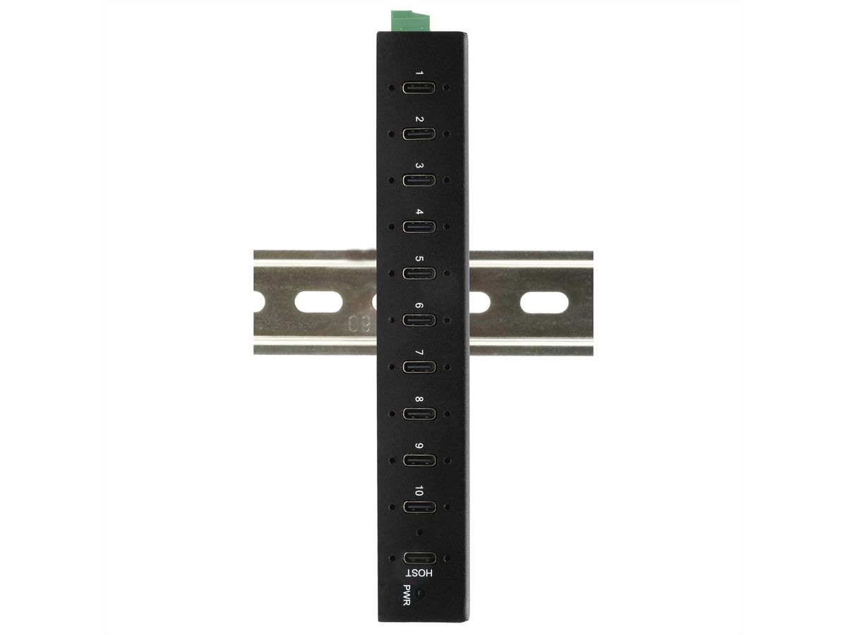 EX-12277HMS 10-Port USB 3.2 Gen 2 Metall HUB, mit 10x C-Anschlüsse