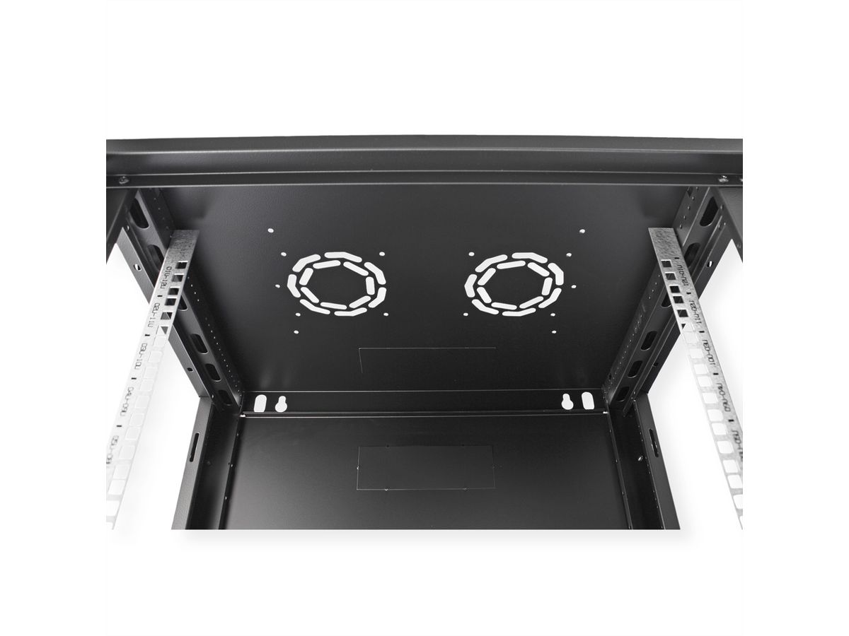 ROLINE 19-inch wandbehuizing Basic Plus 12U, 600x450 BxD zwart