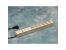 SCHROFF contactdoosstrip UTE, 6 contactdozen, 19", met overstroombeveiliging en netonderdrukkingsfilter