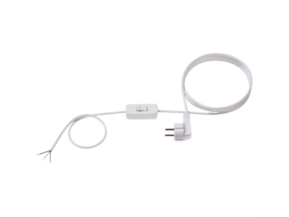 BACHMANN intermediate switch - supply cable 2m, H03VV-F 3G0.75 white unpacked