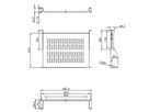 VALUE 19"-Legplank, 485 x 350mm, max. 25kg, zwart