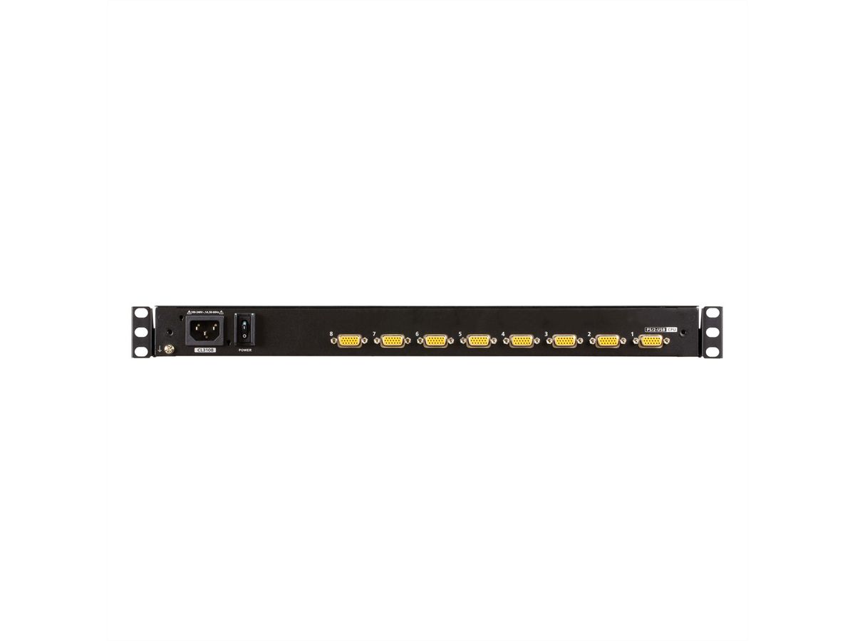 ATEN CL3116NX KVM-Switch, 18,5" TFT, VGA, PS/2-USB, 16 Port, DE-Layout