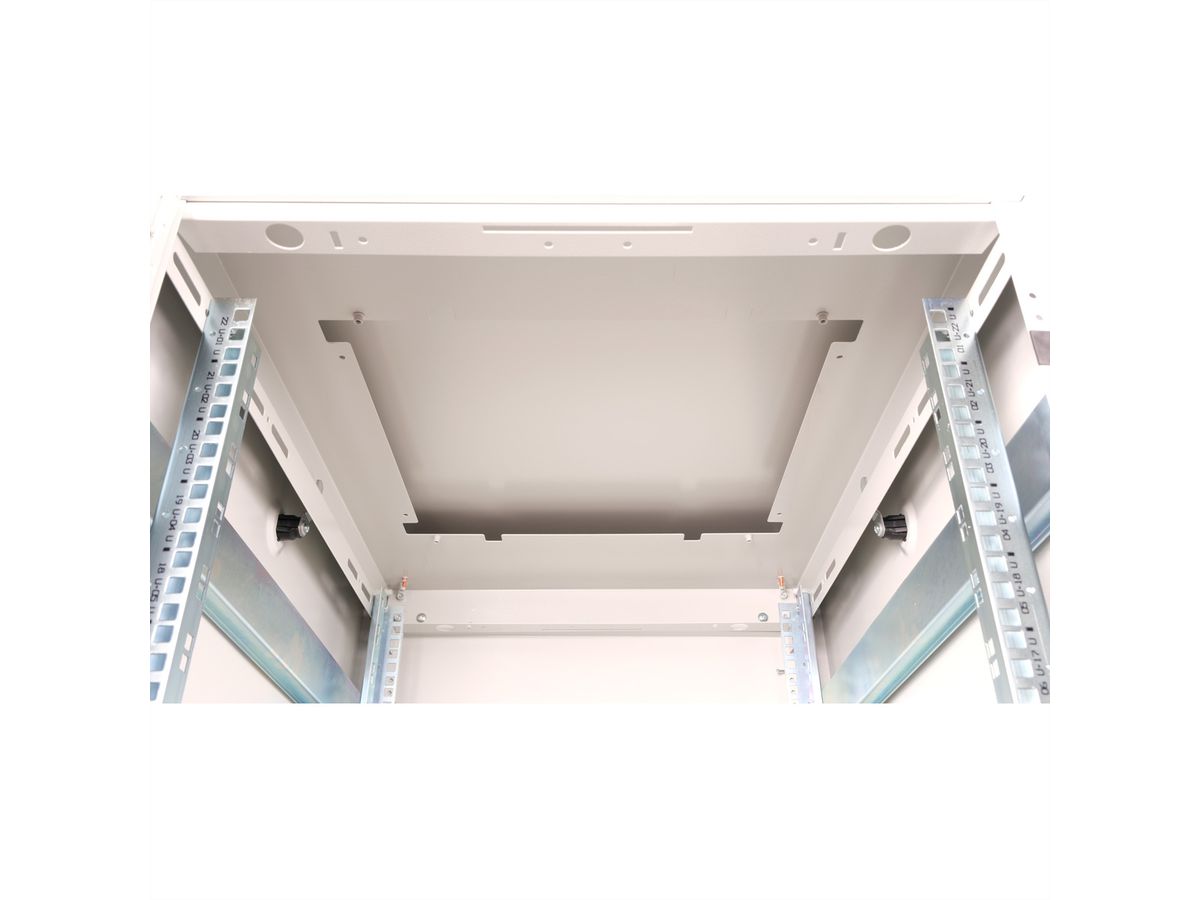 ROLINE 19-inch network cabinet Pro 22 U, 600x800 WxD glass door grey