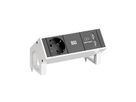 BACHMANN DESK2 1xCEE7/3 USB Charger, Current 0.2m GST18 RAL9010