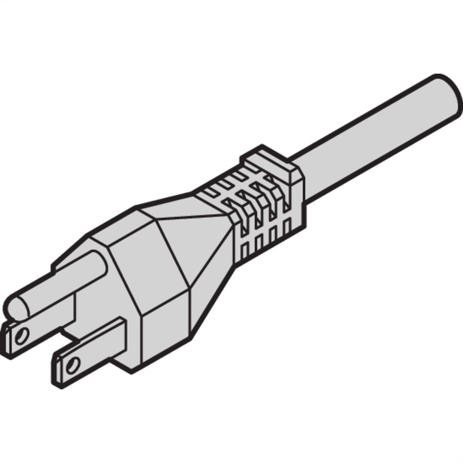 SCHROFF Mains Cable, USA to IEC C13, 2.5 m, Black