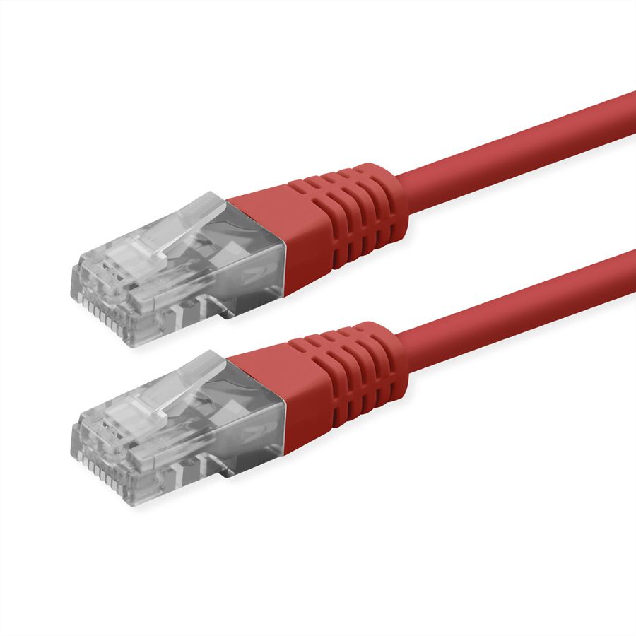 ROLINE Cat.6 (Class E) Patch Cable, UTP, PoE, rood, 2 m
