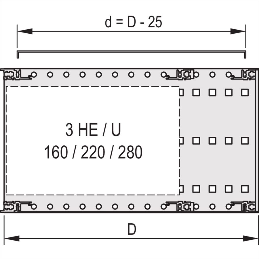 SCHROFF EuropacPRO Afdekplaat, universeel, 42 pk, 295 mm