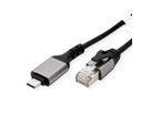 VALUE USB 3.2 Gen 2 to Gigabit Ethernet Cable Converter, black, 3 m