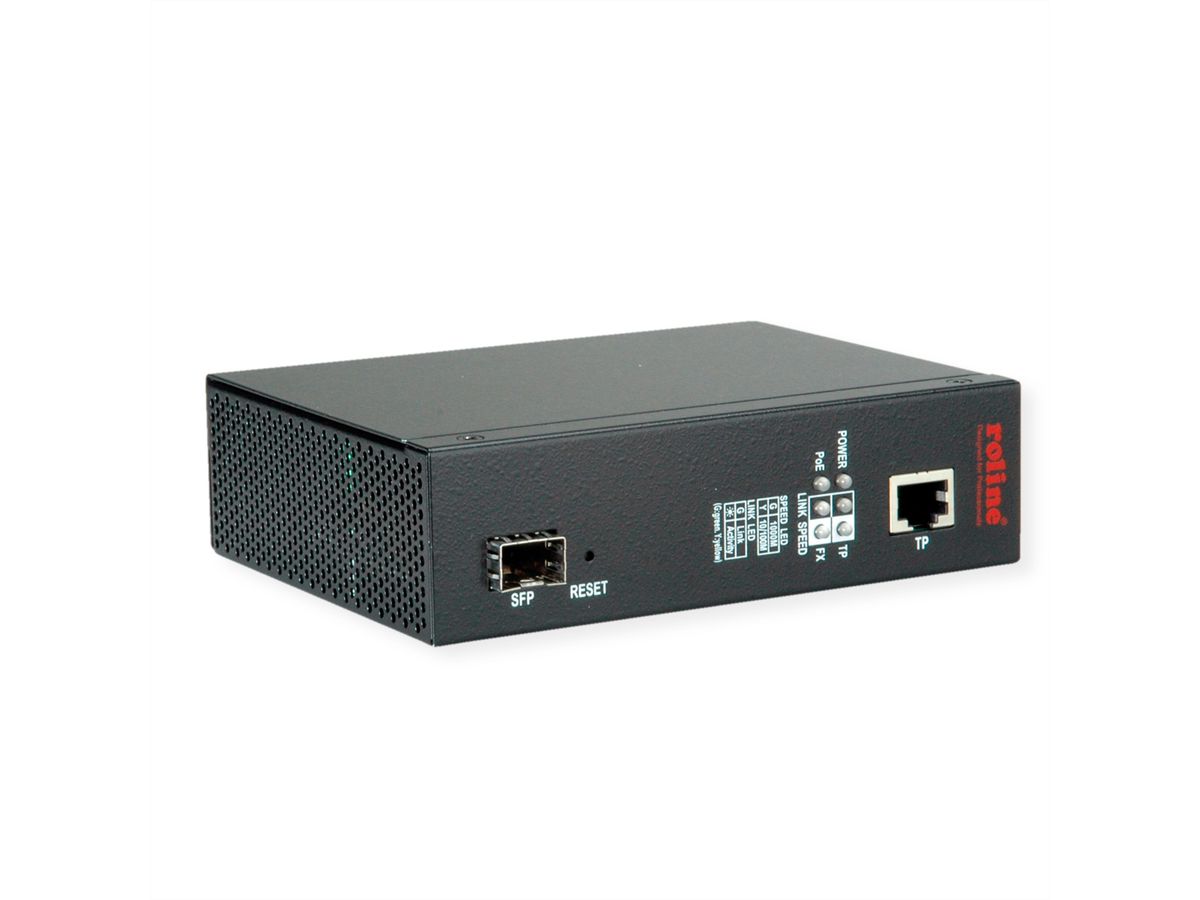 ROLINE Industrial Managed Media Converter Gigabit Ethernet  with PoE++ PSE Support