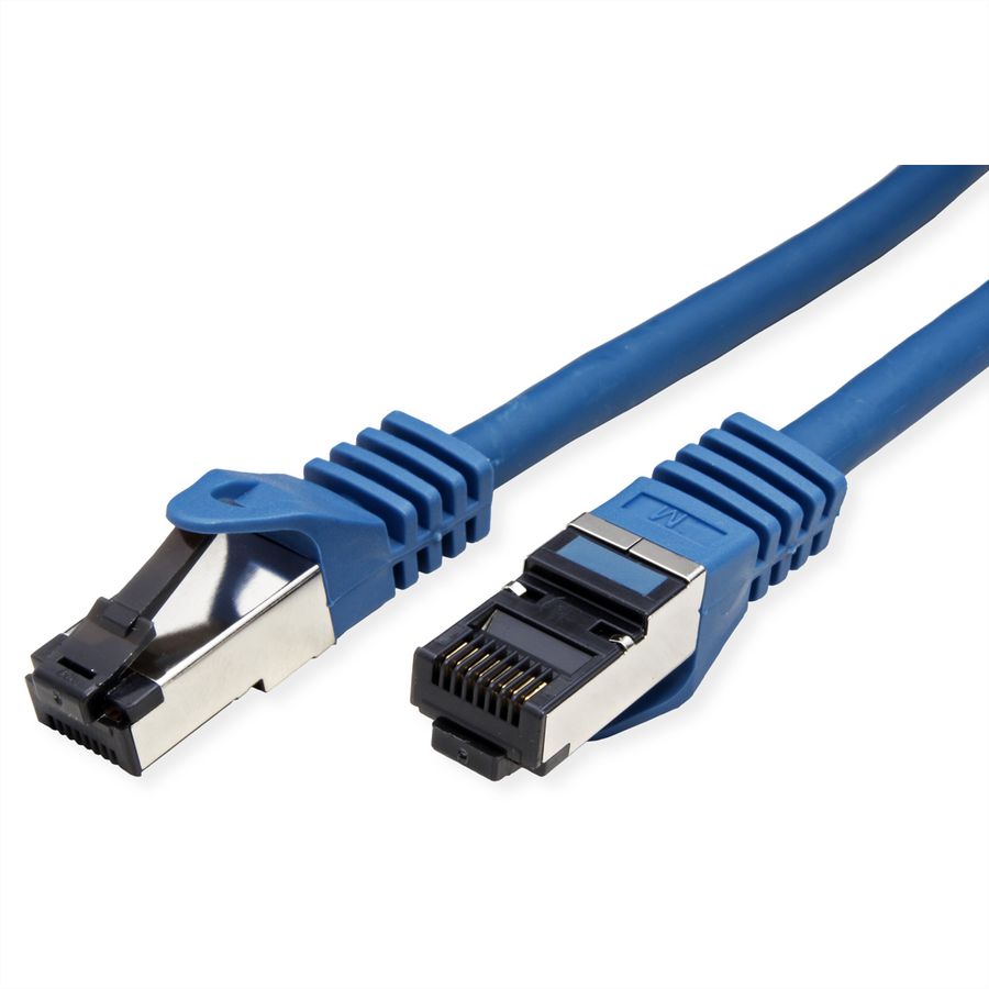 VALUE S/FTP Patch Cord Cat.8 (Class I), stranded, LSOH, PoE, blue, 3 m