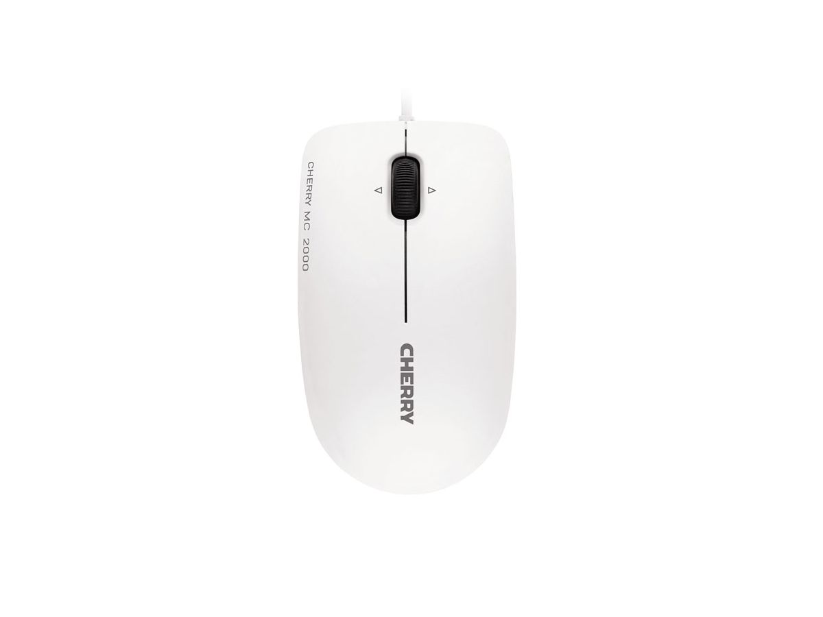 CHERRY MC 2000 Corded Mouse with Tilt Wheel, Pale Grey, USB