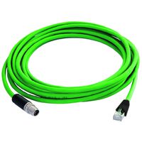 TELEGÄRTNER STX M12x1-RJ45 VL X-cod. Cat.6A , CP01CP05B-SFTP2607C7-1PUR-A0100, 10 m