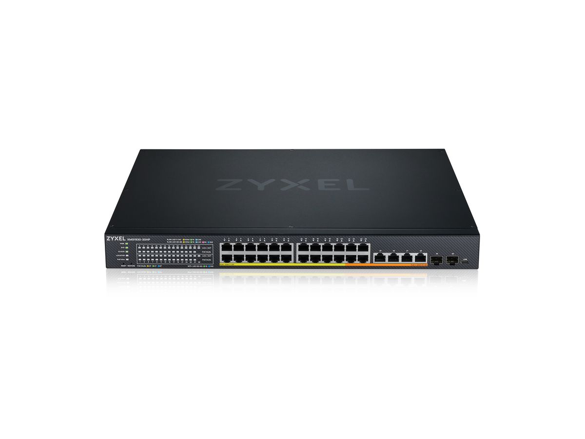 Zyxel XMG1930-30HP Managed L3 2.5G Ethernet (100/1000/2500) Power over Ethernet (PoE) 1U Black