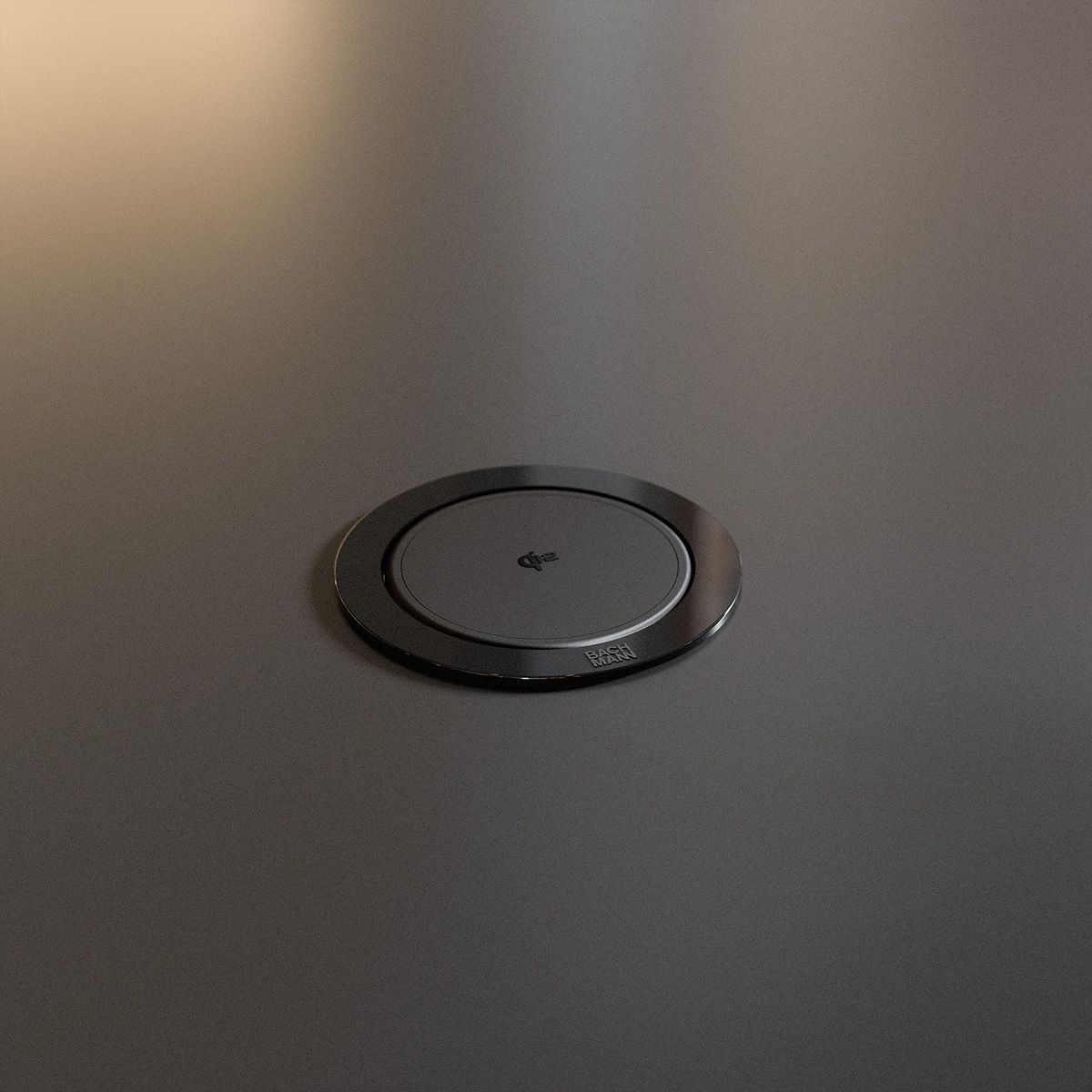 BACHMANN ELEVATOR2 1xUK 1xUSB C, Wireless Charger 15W RAL9005 L=2m UK13A