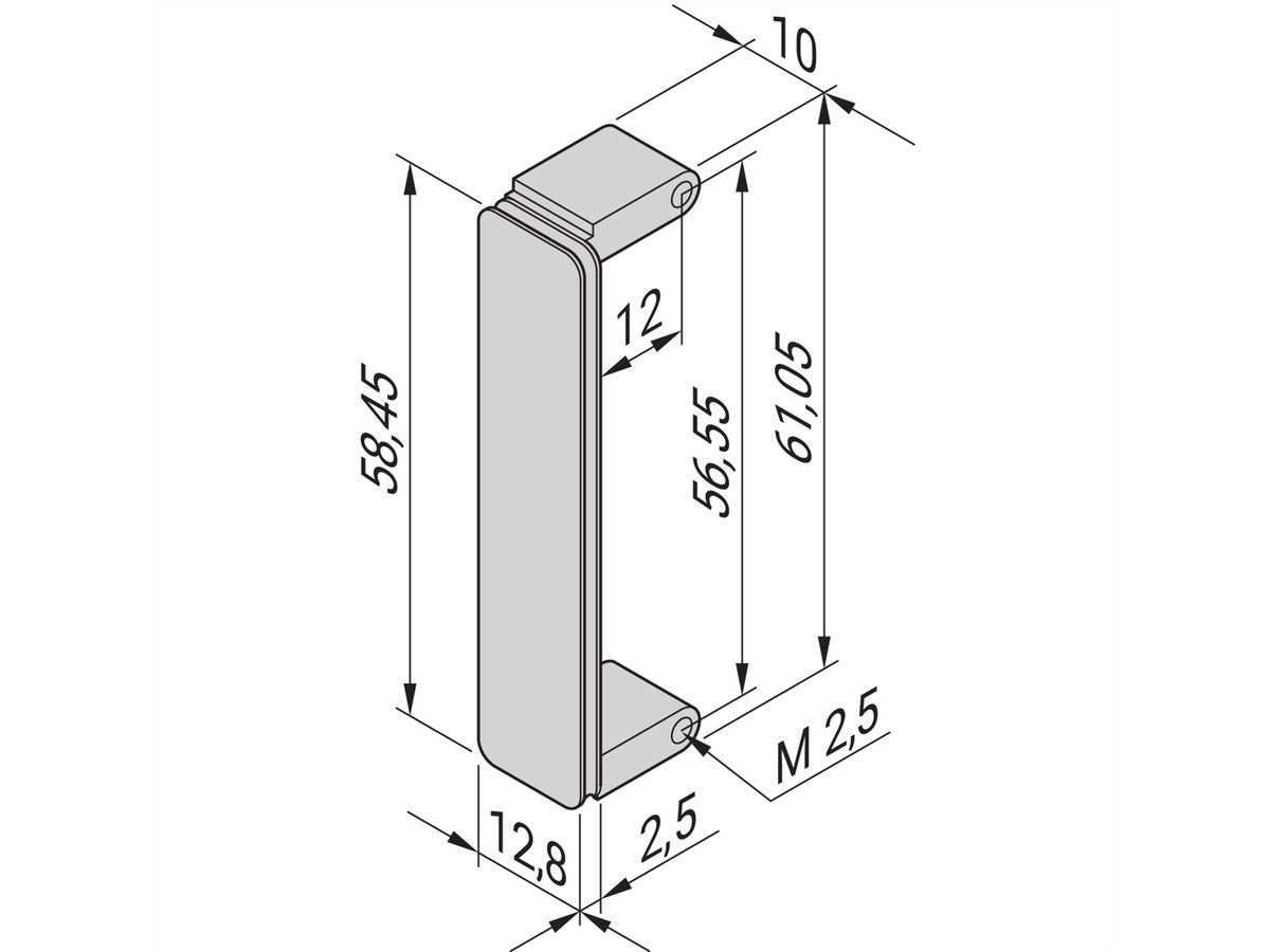 SCHROFF Bezel voor FMC Mezzanine frontpaneel uitsparingen, VITA 57.1