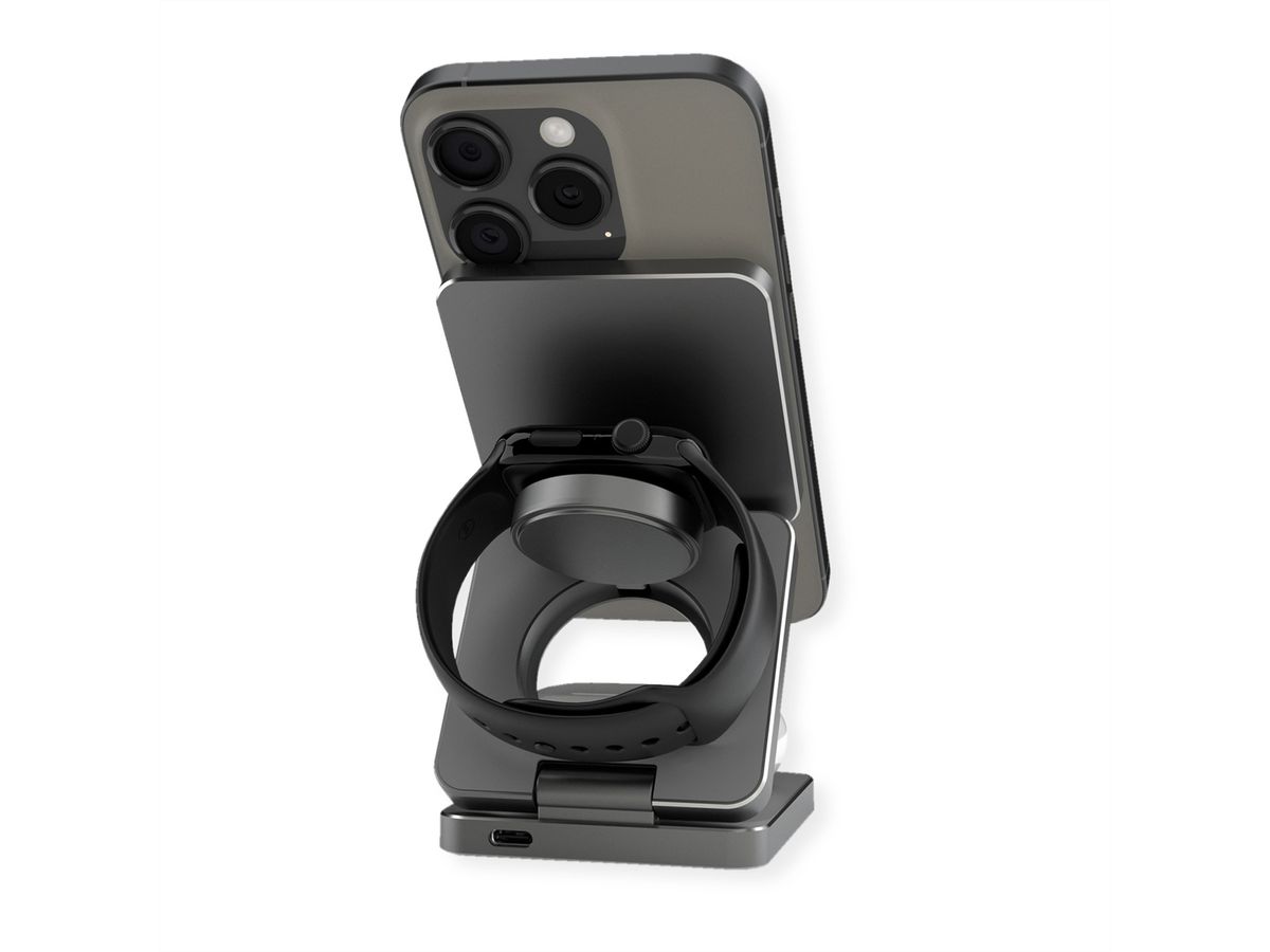 ROLINE 3-in-1 Wireless Foldable Charging Stand, for Samsung Devices