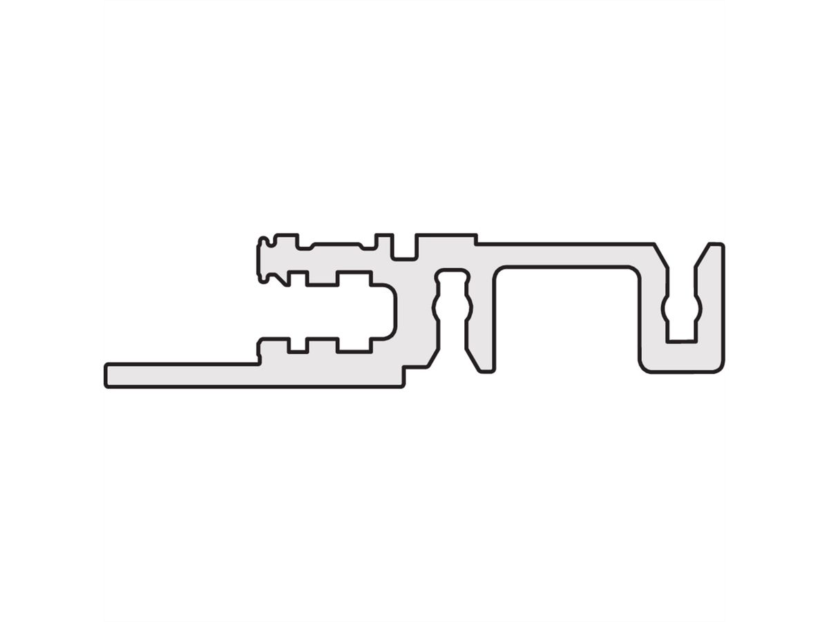 SCHROFF Frontframe, niet-afgeschermd voor horizontale bordenmontage, 3 HE, 20 HE, lange lip