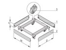 MOBILE PLINTH 600W 1000D RAL7021