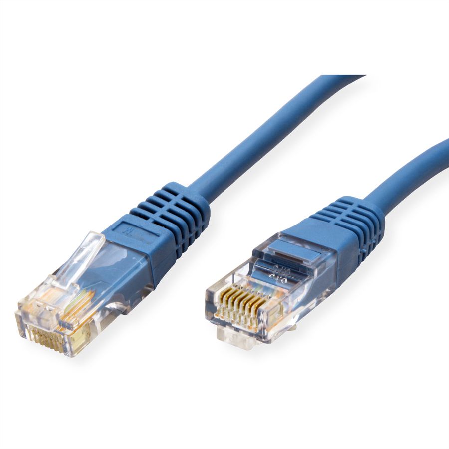 ROLINE patchkabel Cat.5e (Klasse D) UTP, PoE, blauw, 0,5 m