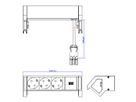 BACHMANN DESK2 ALU WHITE 3xCEE7/3 0.2m GST18 RAL9010