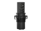 BACHMANN ELEVATOR 1x CEE 7/7 2x Euro, black, 2 m