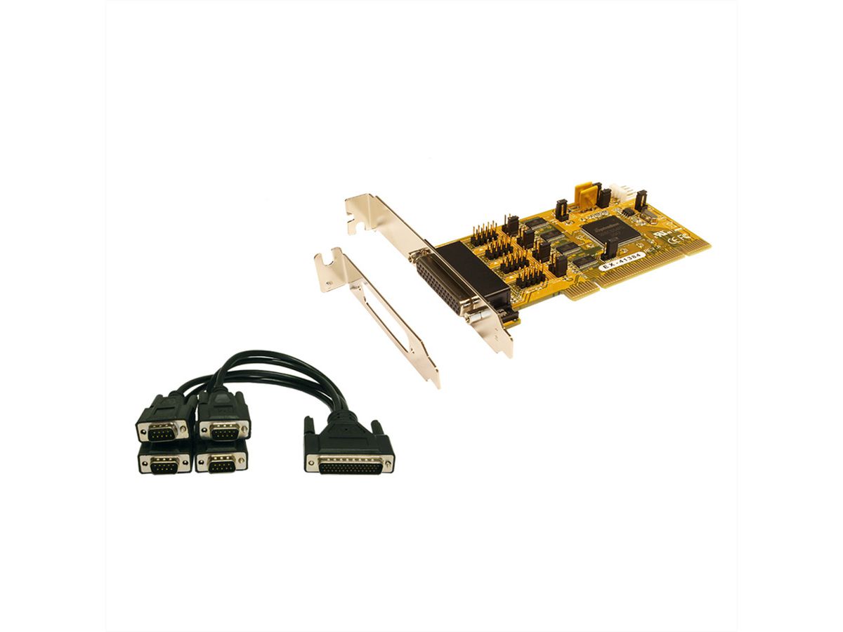EXSYS EX-41384 4-poorts RS232 seriële PCI-kaart