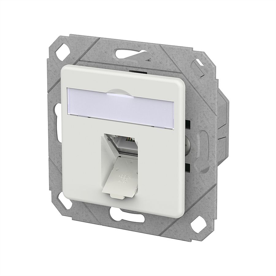 METZ CONNECT E-DAT C6A LSA++ Dose, 1 Port, UPk, verkehrsweiß
