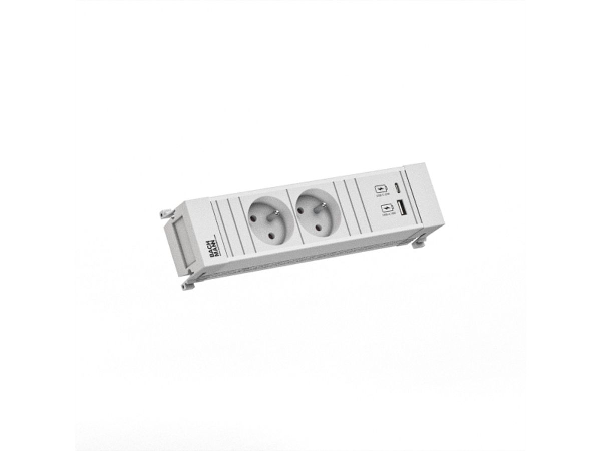 BACHMANN POWER FRAME 2xUTE 1xUSB A/C 22W 0.2m GST18