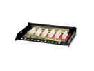 ROLINE Mini Patchpanel, Cat.6A/Cl.EA, 0.5U, 6x RJ45 ports, shielded, black
