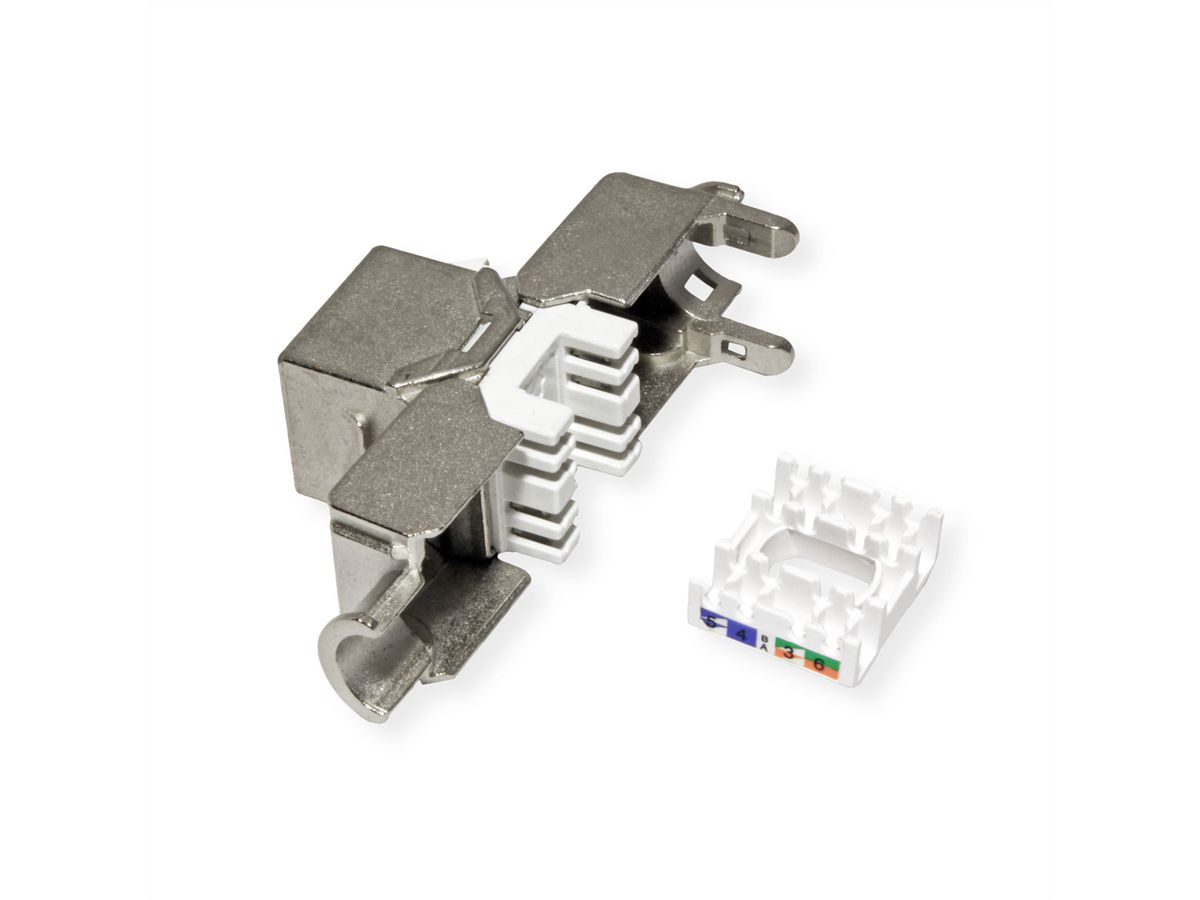 VALUE Cat.6A (klasse EA) Keystone, RJ-45, afgeschermd, zonder gereedschap, SLIM.