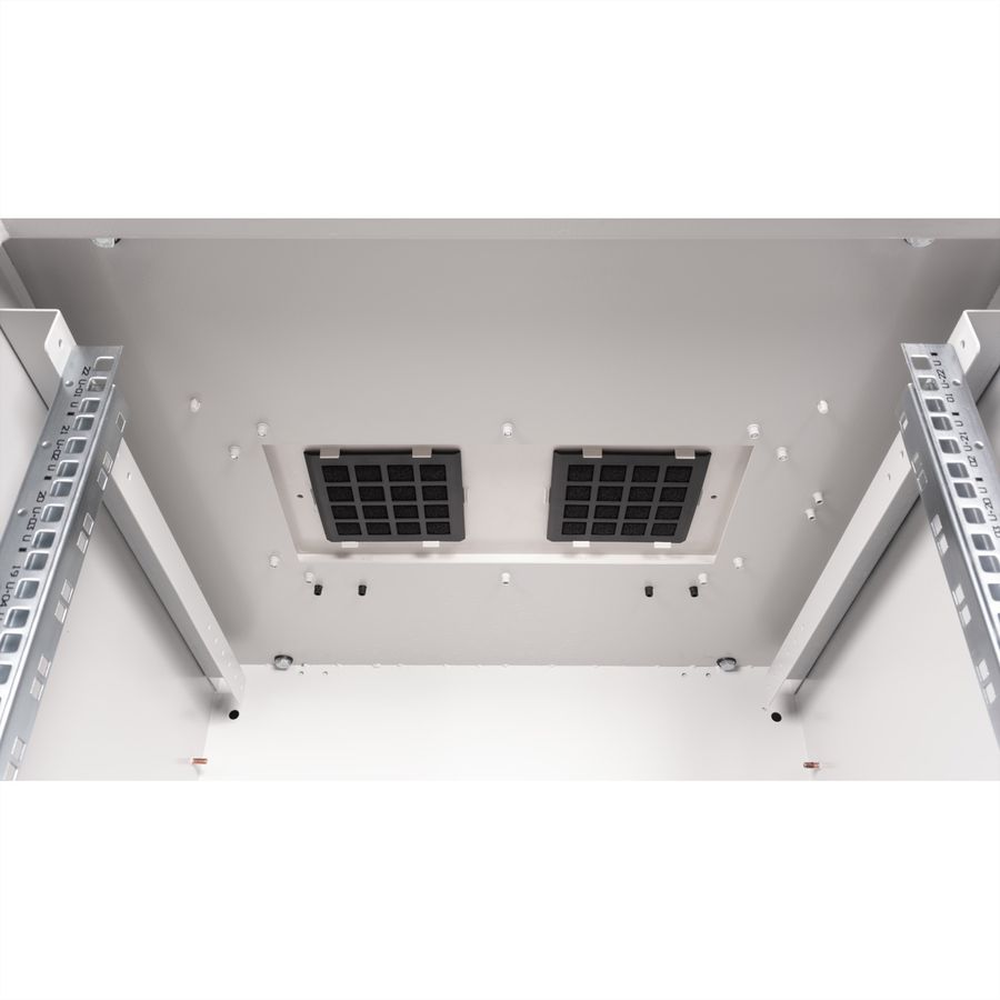 ROLINE 19-inch wall-mounted housing Pro 22 U, 600x600 WxD IP55 outdoor grey