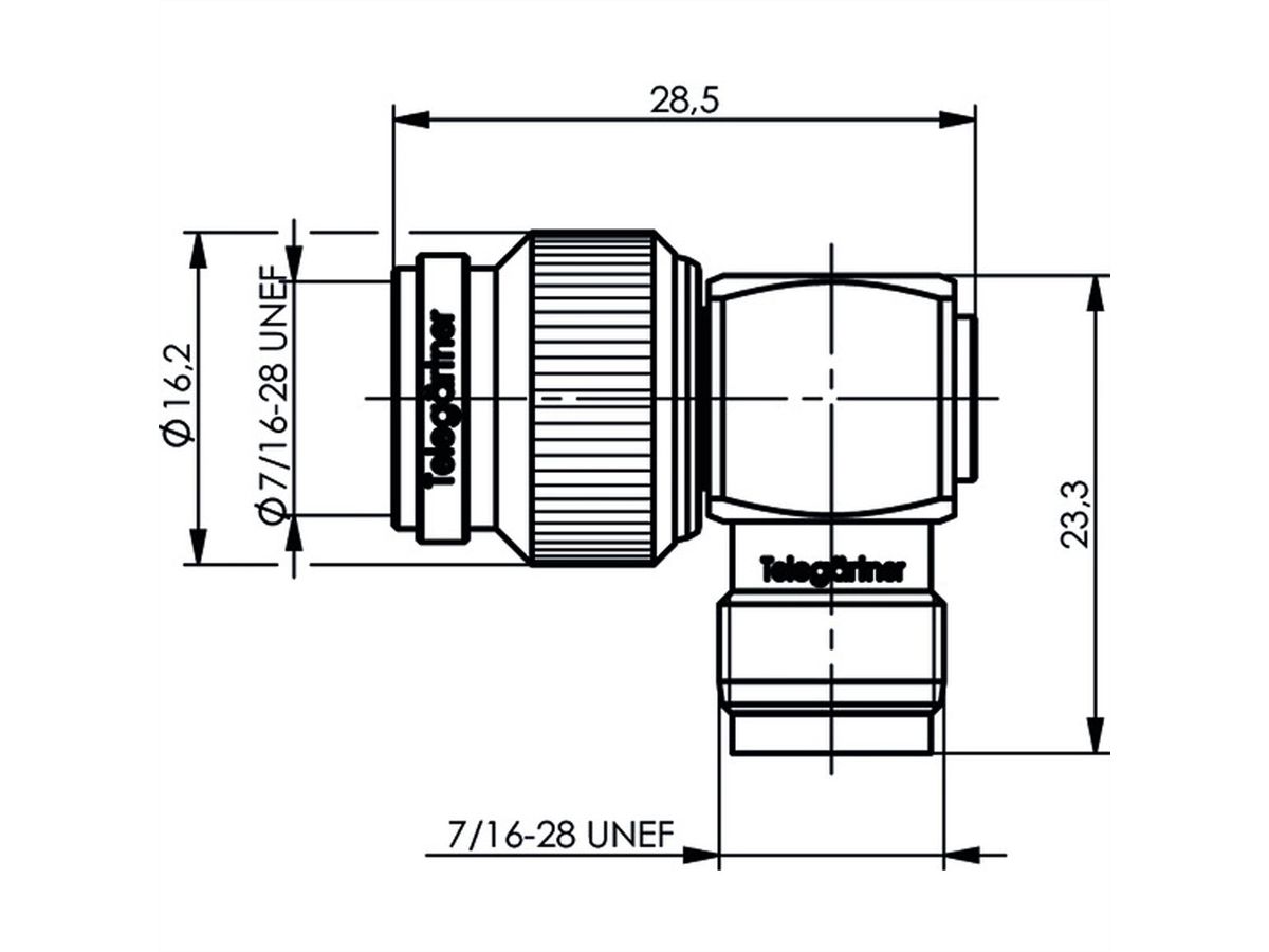 TELEGÄRTNER TNC-Winkelverbinder 50 Ohm Stecker / Buchse