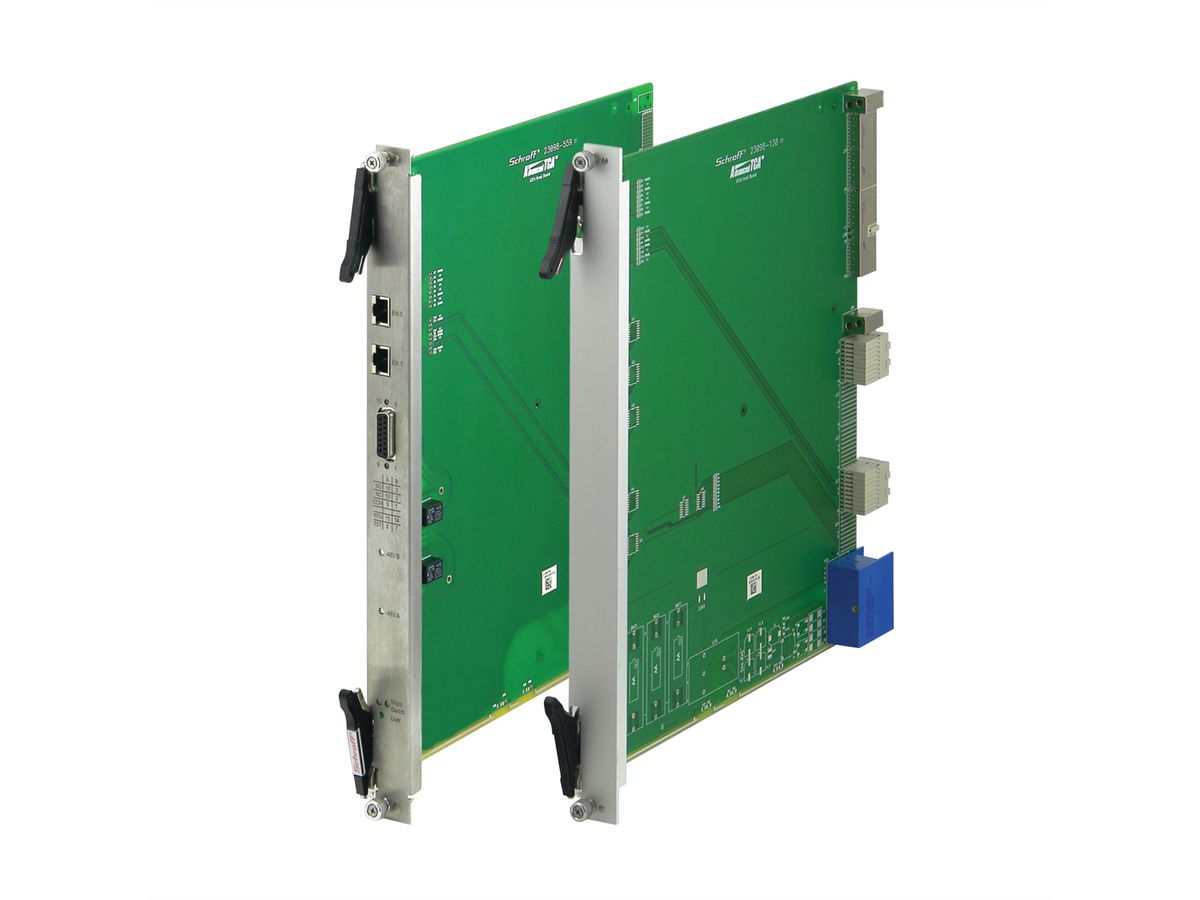 SCHROFF ATCA frontpaneel kit, hendel stijl IEA handgreep zonder veerbelasting, roestvrij staal, 8 U, 6 HP