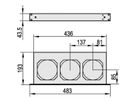 SCHROFF 19" Fan Unit, 1 U, 3 Fans, 230 VAC