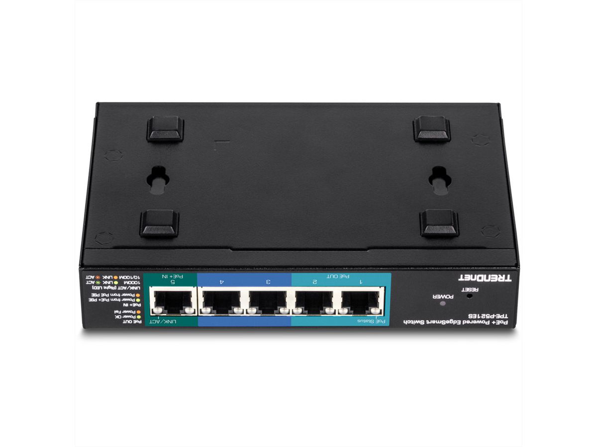TRENDnet TPE-P521ES 5Port Gigabit Switch PoE+ Powered mit PoE Pass Through 15W