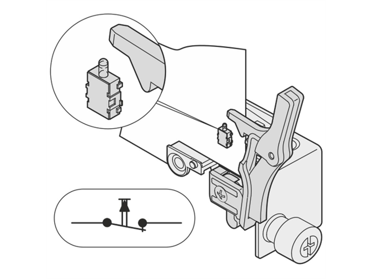 SCHROFF Microschakelaar voor AMC Carrier Mechanics, Normally Closed