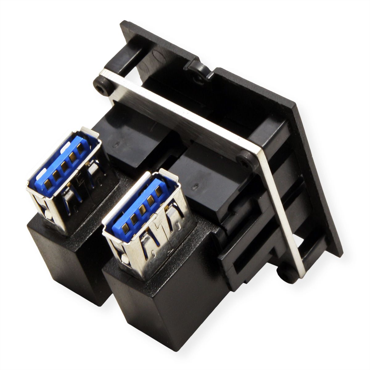 BACHMANN frame 2xUSB 3.0, 90° side outlet