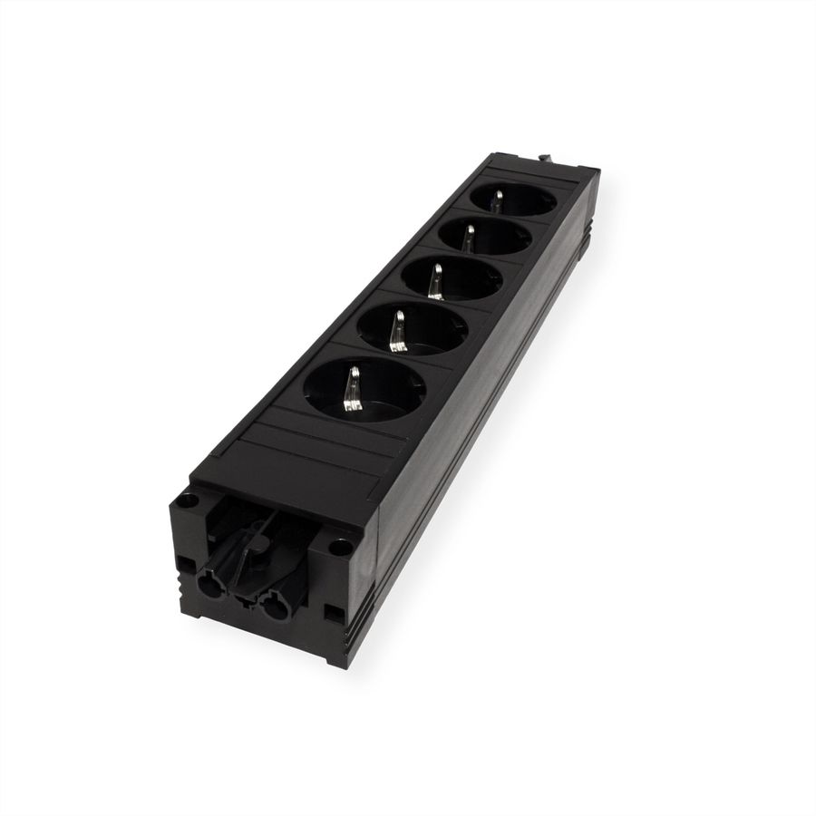 BACHMANN STEP BASE 5x earthing contact, black