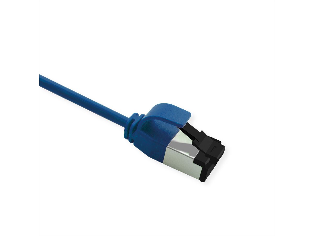 ROLINE U/FTP patchkabel Cat.8 (Klasse I), dun, LSOH, soepel draad, blauw, 1,5 m
