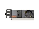 ROLINE 19" PDU for Cabinets 8x 2300W, IEC320 C14 M, Aluminium, 2 m