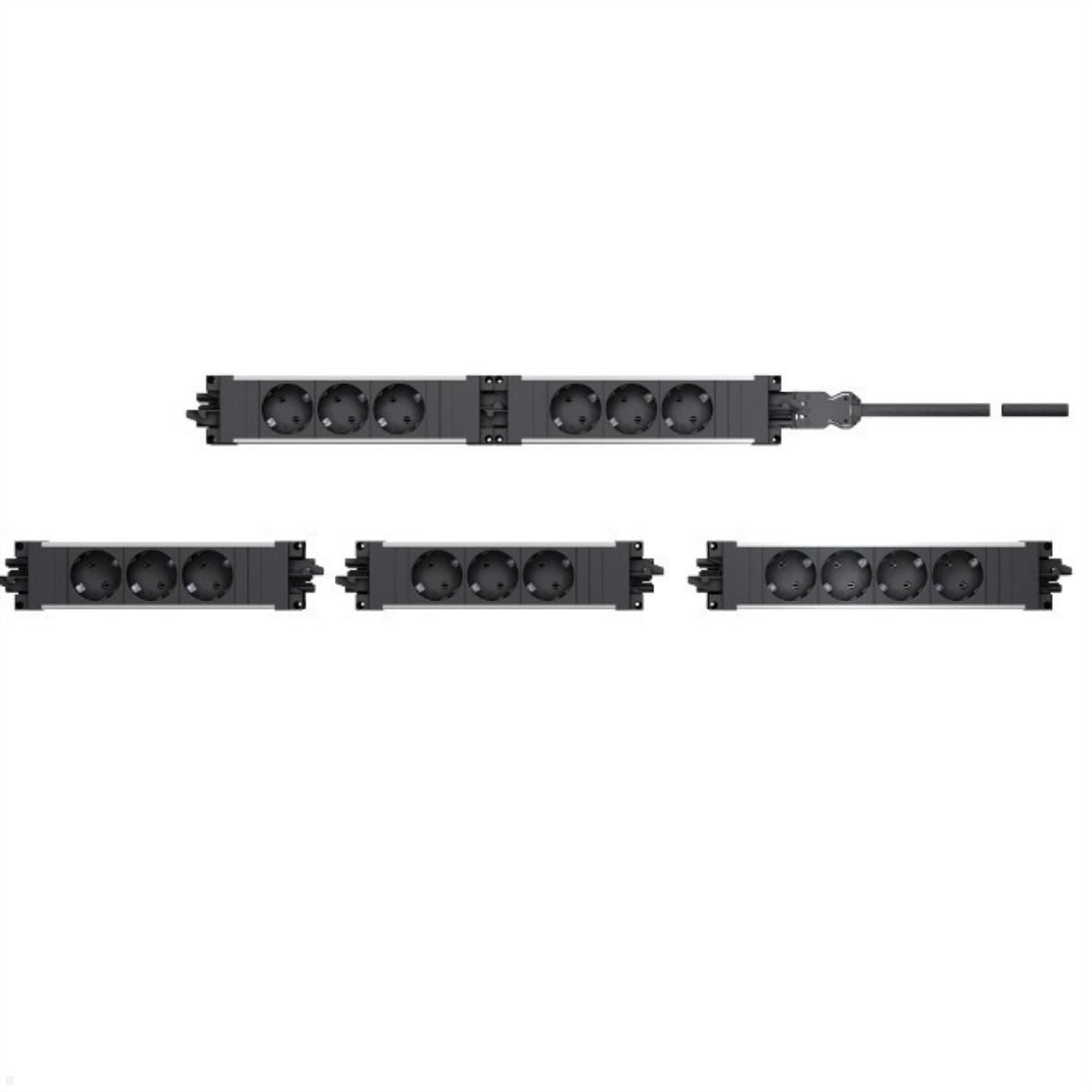 BACHMANN STEP BASE 5x geaard stopcontact, zwart