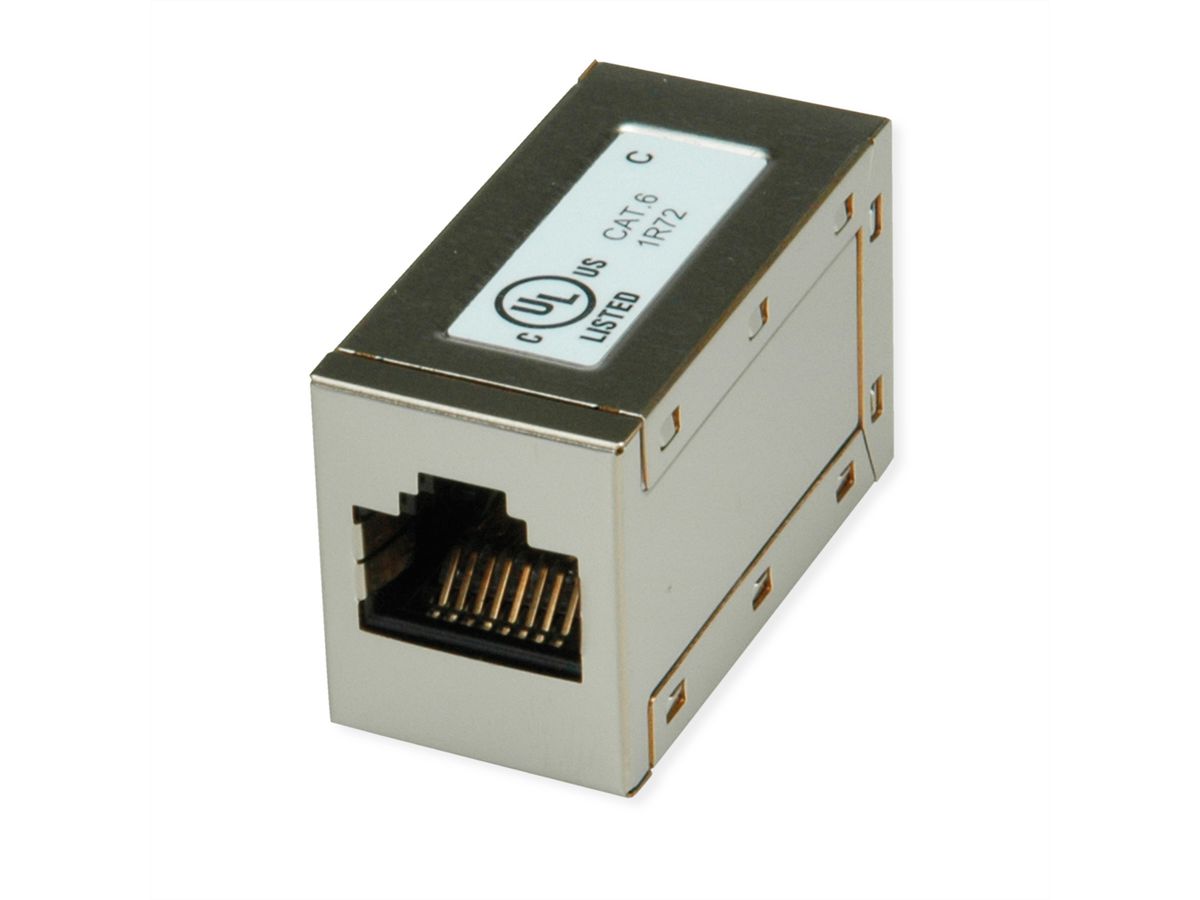 ROLINE RJ45 koppelstuk, afgeschermd, Cat.6 (Class E), Verpakking van 25 stuks