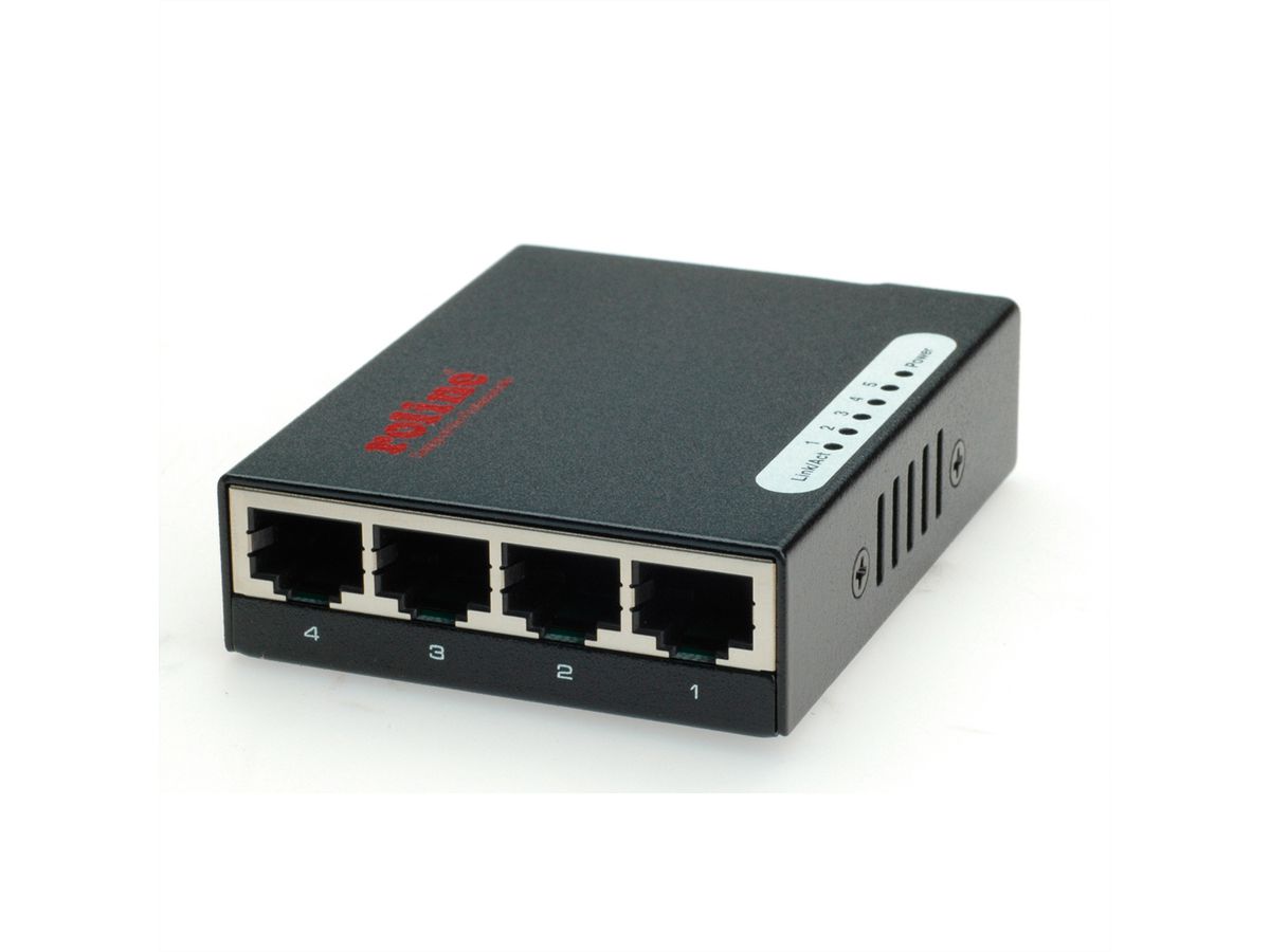 ROLINE Fast Ethernet Switch, Pocket, 5 Ports