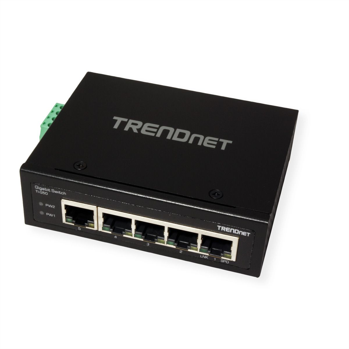 TRENDnet TI-G50 5-Port Industrial Gigabit Ethernet DIN-Rail Switch